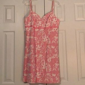 Lilly Pulitzer Spaghetti Strap Rhino Print Dress